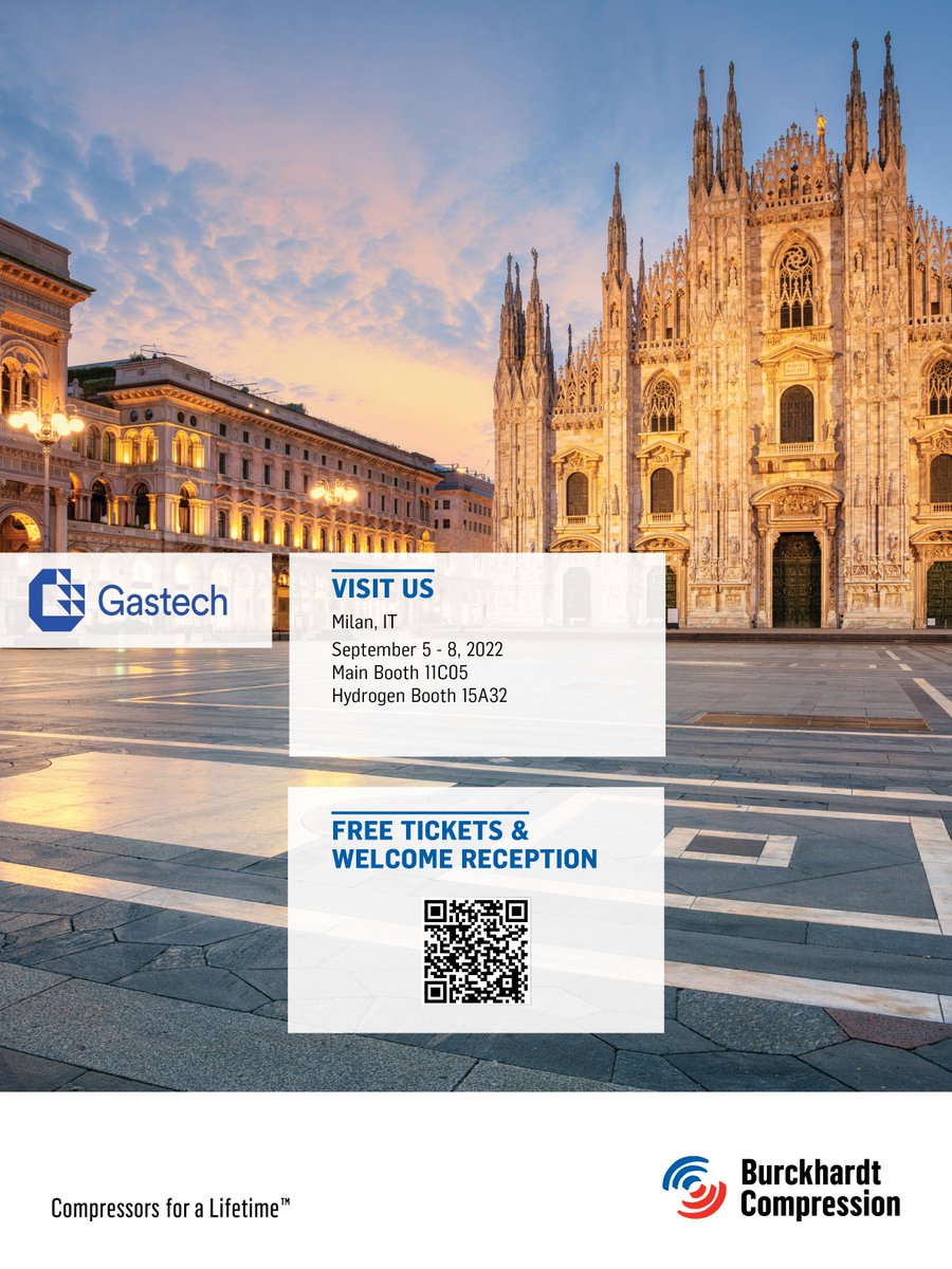 BurckhardtCompr's tweet photo. The @GastechEvent 2022 starts in one month. We look forward to welcoming you on our two booths.
Check our website for more information: https://t.co/b7EqVVDVWz
#BurckhardtCompression #Exhibition #Gastech #LNG #hydrogen #UPSolutions https://t.co/go3Srqn2jm