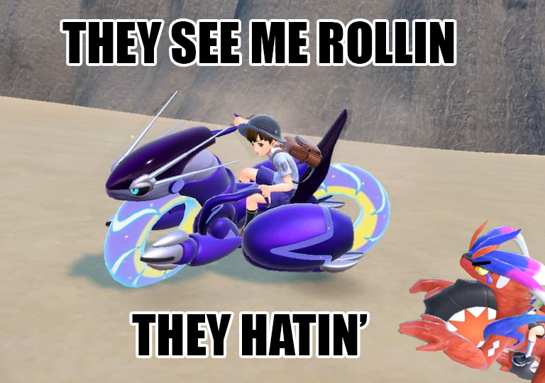 gameone's tweet image. Tapez vos meilleures roues arrières dans Pokémon 😆 #PokemonScarletViolet