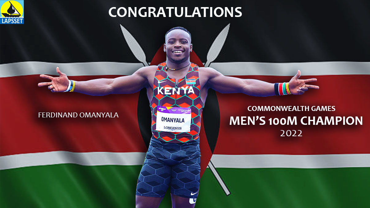 lapsset's tweet image. Congratulations Ferdinand Omanyala for winning the 100M Commonwealth Championship! The African Champion brought the gold medal home after clocking 10.02 seconds in the finals. @Ferdiomanyala #CommonwealthGames #LapssetKe