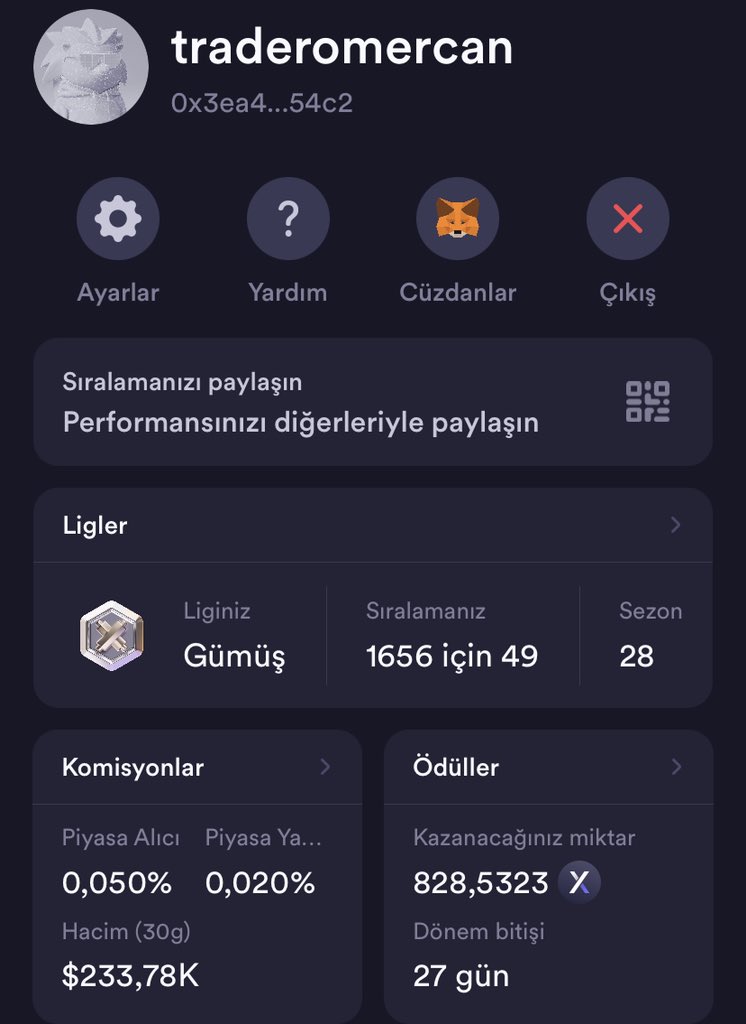 traderomercan's tweet photo. Dydx borsasına 1000$ bakiye atıp bir ay deneyeceğimi söylemiştim henüz bir ay olmadan yaptığım işlemler sayesinde hesabımda 800 tane dydx coin birikti şu anki değeri yaklaşık 2000$ :)) ay sonunda biriken tüm dydxleri bu twiti favlayanlara dağıtacağım ❤️

https://t.co/ZtnsInBH4k https://t.co/FAfP2Ii9qk