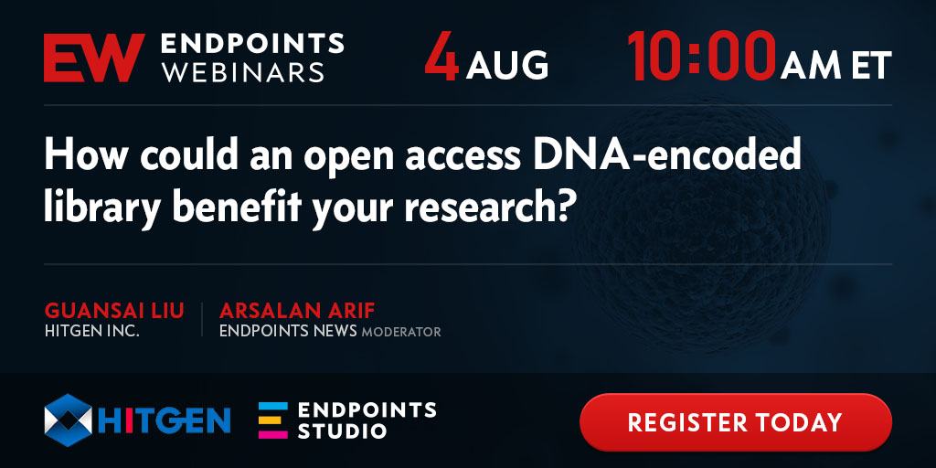 HitGenInc's tweet image. Tune in for our @endpts webinar today, moderated by @AKAarsalan on how HitGen's self-service #OpenDEL can accelerate your research. Register here: webinars.endpts.com/how-could-an-o…