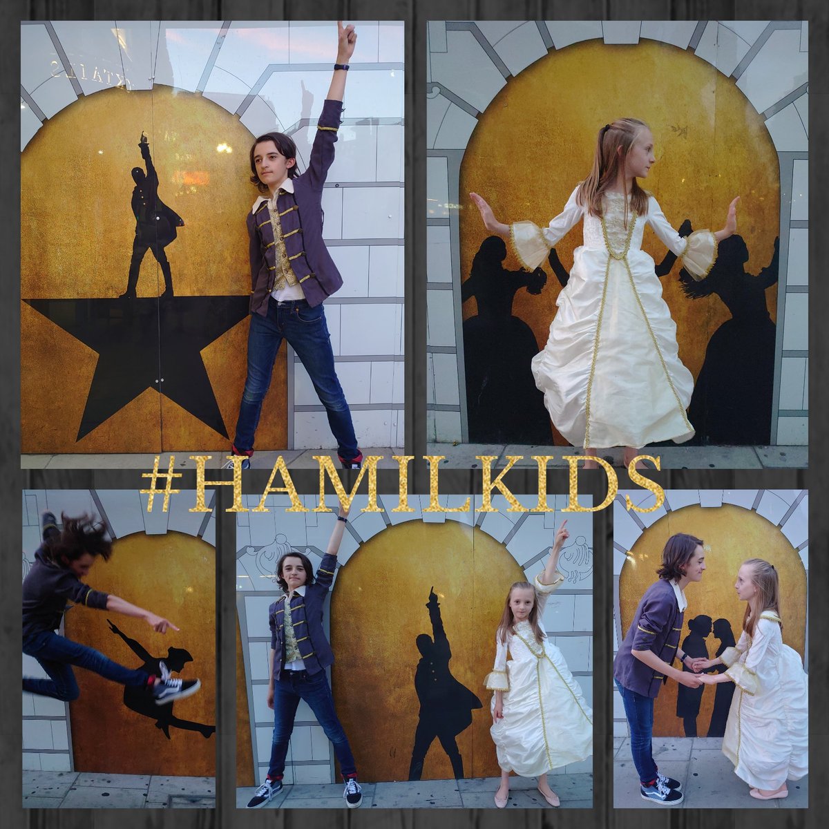 Dream come true for 2 superfans to be in the room where it happens @HamiltonWestEnd #hamilkids