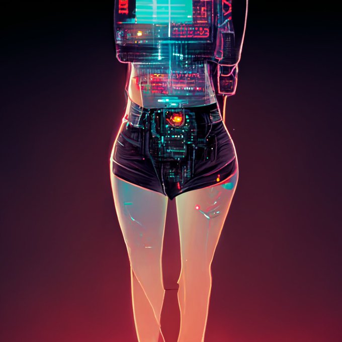 今日の#midjourney
サイバーパンクホットパンツ娘 