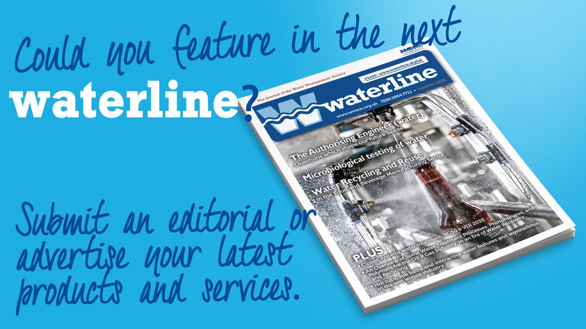 WMSoc_Waterline's tweet photo. Could you #Feature in the #Next Waterline?
We are preparing the #Autumn 2022 issue and we are #Looking for features in the following topics: #ClosedSystems, #RemoteMonitoring and #WaterChemistry.

Do you have something to #Share with our #Readers?
Email us: waterline@wmsoc.org.uk https://t.co/0aXSODMnBm