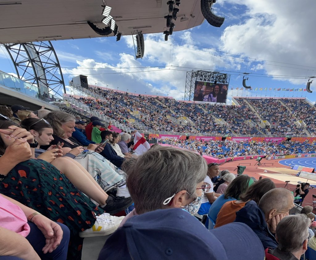 Final day of our epic commonwealth games experience.  Alexander stadium!!! Whooo 🤩