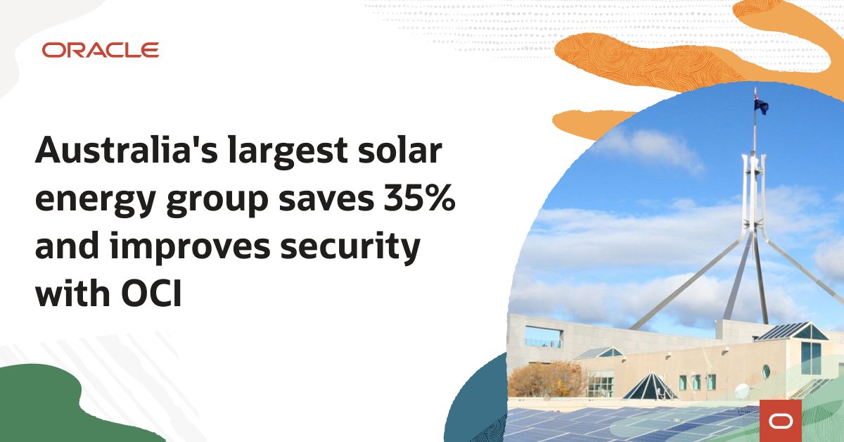 EqplusT's tweet photo. National Solar Energy Group migrates critical systems from AWS to OCI https://t.co/b9sLm1M7XD https://t.co/WFfWeXP2bI