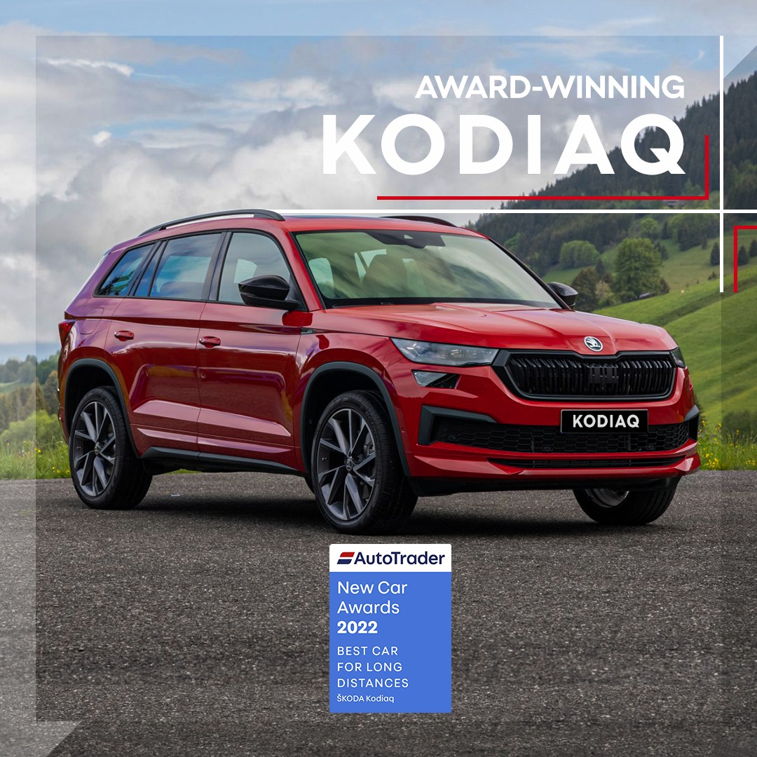 An amazing win for ŠKODA and the #KODIAQ, our ultimate family SUV, winning ‘Best Car for Long Distances’ in the AutoTrader awards. Will you be taking your car on a journey this weekend? #SKODA 🏆🚗

#platinumskoda