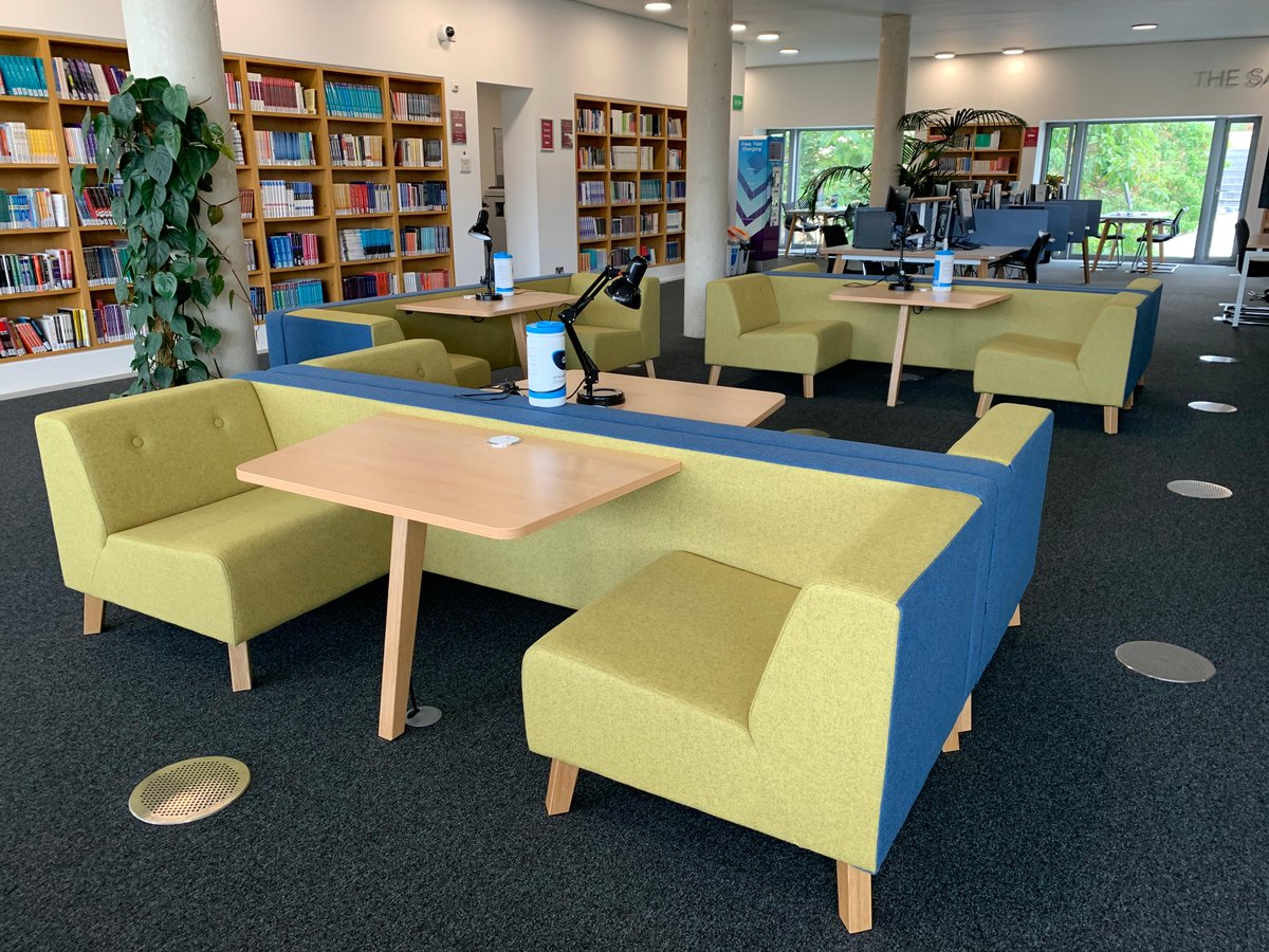 SainsburyLib's tweet photo. More new furniture has arrived in the library. Comfy chair and table combos are now ready for you to use!
#libraryrefurb https://t.co/JJCRO7VOtY