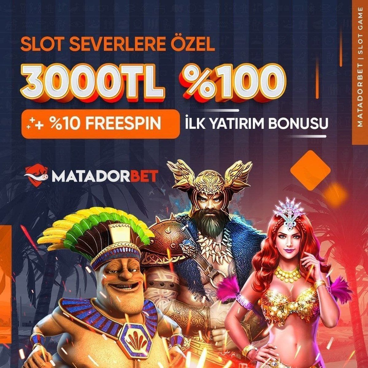 💋SLOTSEVERLERE ÖZEL; 

🍀 İLK YATIRIMLARINIZA 3.000 TL %100 İLK YATIRIM BONUSU + %10 FREESPİN !

🍀 Hem 3.000 TL %100 İlk Yatırım Bonusu , 
 Hem 100 Adet %10 Freespin...

 🍀 DETAYLAR :bit.ly/MatadorbetGunc…
💄RT Yap.
💄Fav Yap