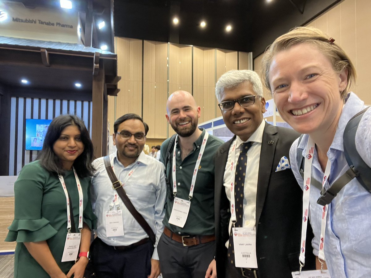 DrPennyGolding's tweet photo. Lovely to meet new colleagues and catch up with familiar faces from Melbourne @sri_2050 @DrVinayLakra at #WCP22 #Bangkok especially great to see #NWMH #RMH #psychiatry #ranzcp trainee Dr Chris Lemon here, as a sponsored fellow. https://t.co/jVG8bG9mph
