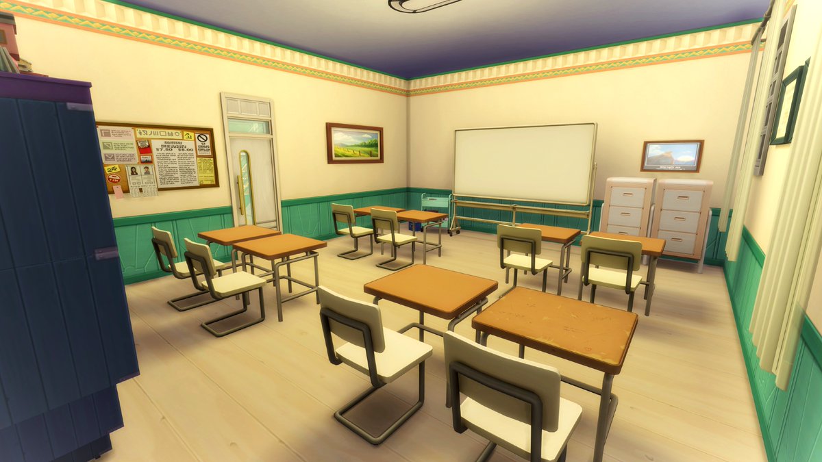 riipleys_'s tweet photo. I built a new high school using the new #TheSims4HighSchoolYears . Still very art deco inspired but with more of a contemporary touch. 

GalleryID: Riipleys
Using ONLY Base Game and High School Years.
There will be a video on this at some point.
#TheSims4 #ShowUsYourBuilds https://t.co/ZlA6eeLp3f