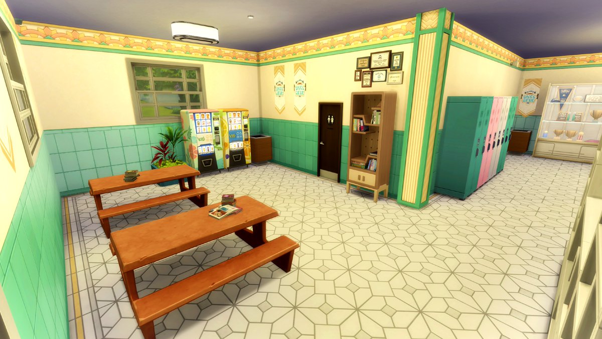 riipleys_'s tweet photo. I built a new high school using the new #TheSims4HighSchoolYears . Still very art deco inspired but with more of a contemporary touch. 

GalleryID: Riipleys
Using ONLY Base Game and High School Years.
There will be a video on this at some point.
#TheSims4 #ShowUsYourBuilds https://t.co/ZlA6eeLp3f