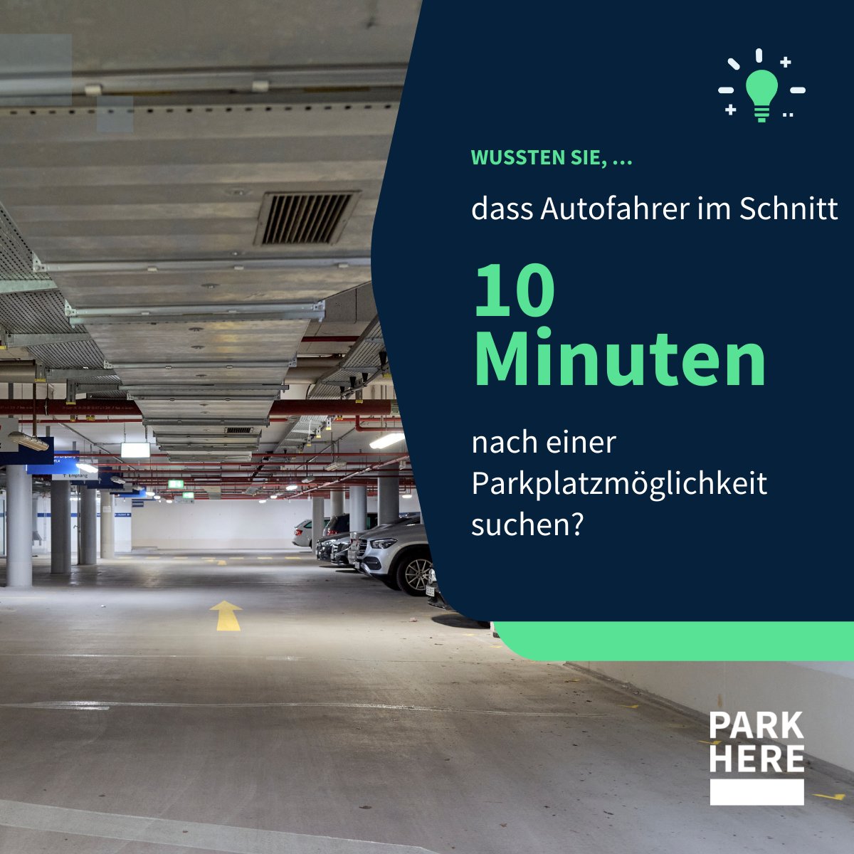 10 Minuten, um einen Parkplatz zu finden? 

Haben Sie damit gerechnet, dass Autofahrer so viel Zeit damit verbringen? 

#parkplatz #parken