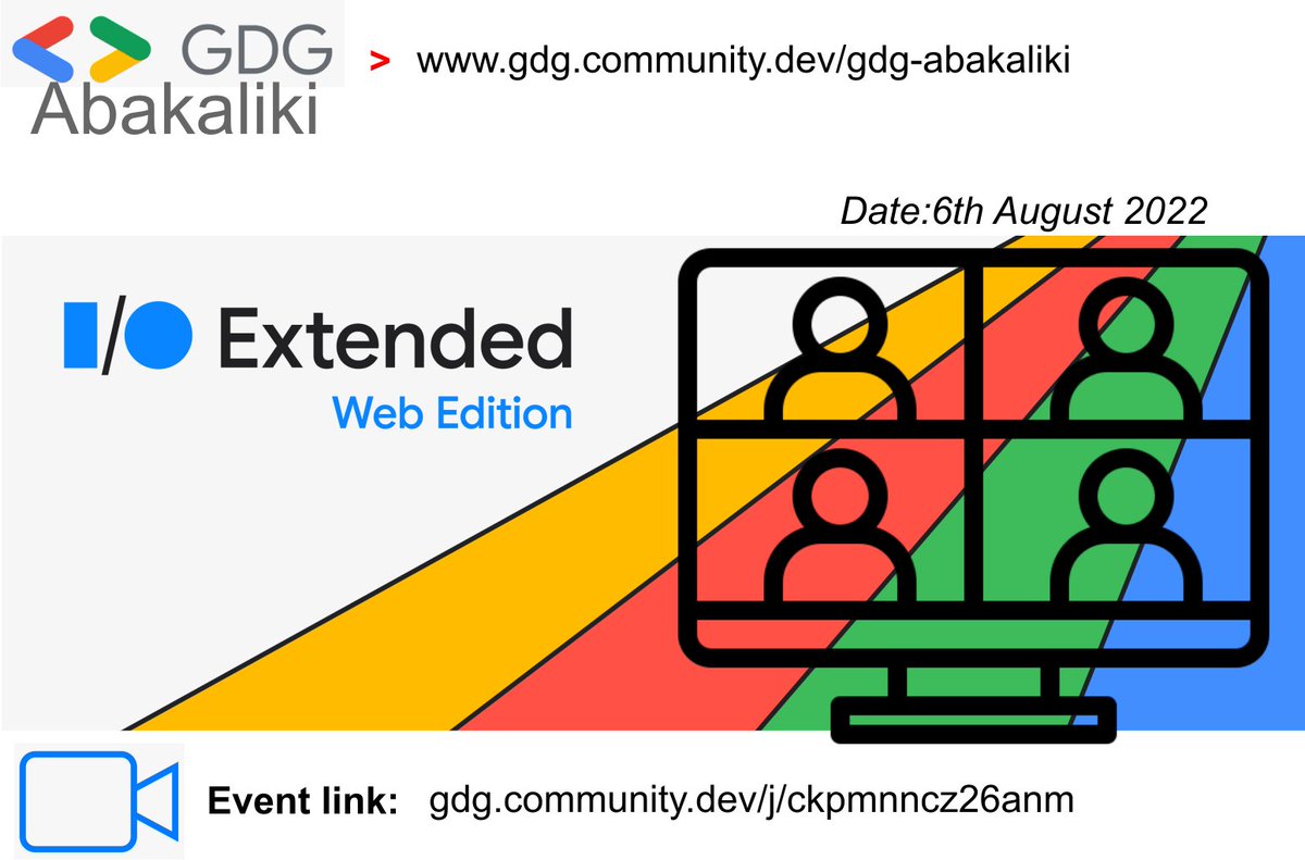 GDGAbakaliki's tweet image. Online Event link : gdg.community.dev/j/ckpmnncz26an…

#GDGABAKALIKI #IOEXTENDEDWEBEDITION #GDG_2022
DON&apos;T miss