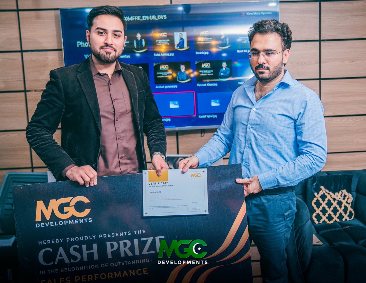 MgcDevelopments's tweet photo. Celebrating the Hard Work and Performance of the MGC Family.
Employee Performances Were Conferred with Cash &amp; other Accolades, and CEO Mr Ch Nouman Iftikhar had a thorough one-on-one Session with all Employees.
#MGCDevelopements #MonthlySalesMeeting #MGCRealEstate #YourSmartMove https://t.co/nihFqGiPok
