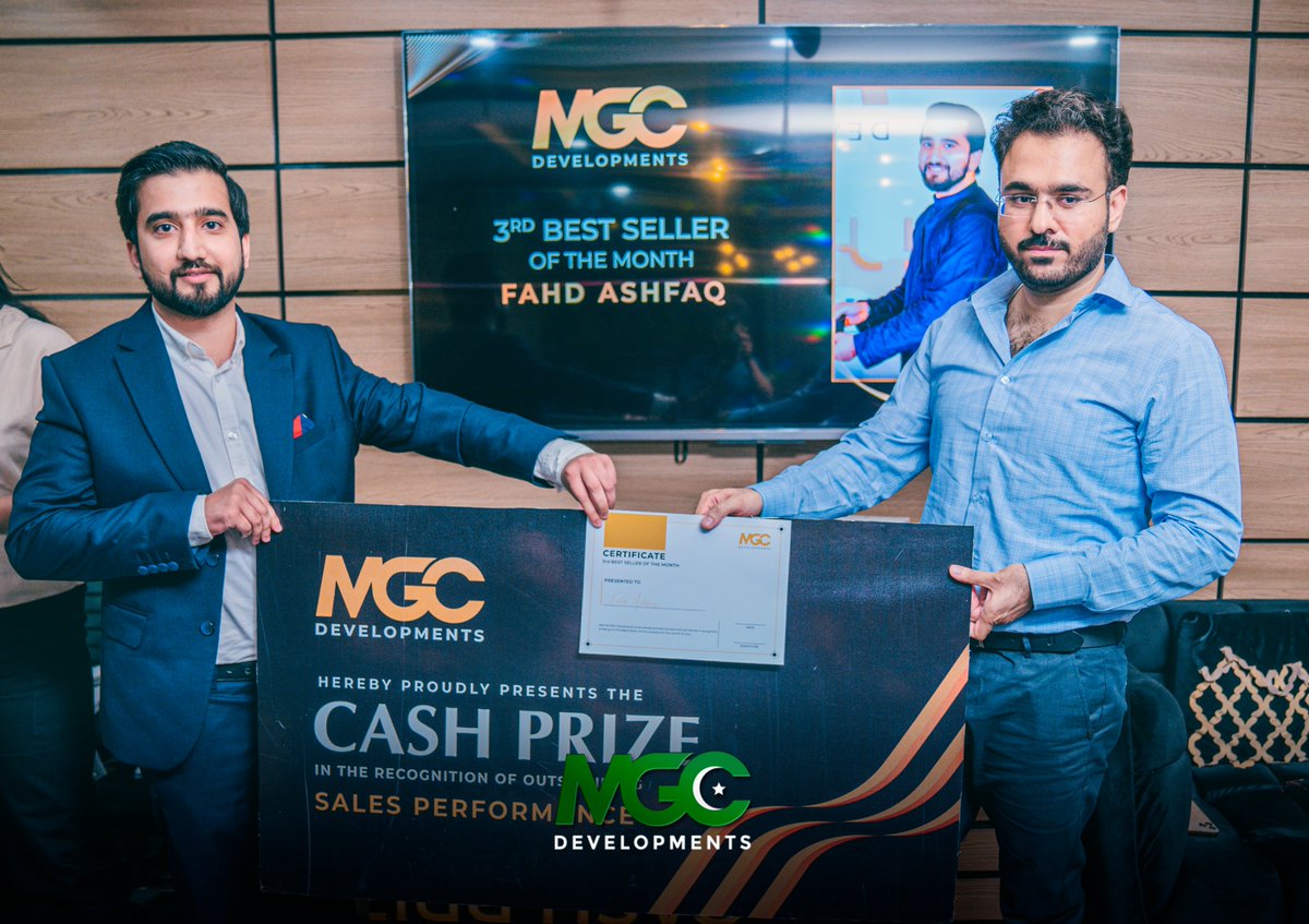 MgcDevelopments's tweet photo. Celebrating the Hard Work and Performance of the MGC Family.
Employee Performances Were Conferred with Cash &amp; other Accolades, and CEO Mr Ch Nouman Iftikhar had a thorough one-on-one Session with all Employees.
#MGCDevelopements #MonthlySalesMeeting #MGCRealEstate #YourSmartMove https://t.co/nihFqGiPok