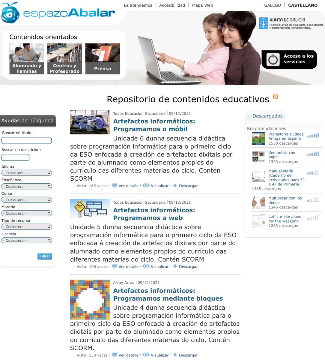 cfdezmunin's tweet photo. @Mariaglezben @educaINTEF @EducaAndInnova @CeDeC_intef @enmarcha Y el repositorio #Abalar de @EduXunta con infinidad de contenidos educativos https://t.co/qVxRlNKt7v https://t.co/jV19OqVUfs