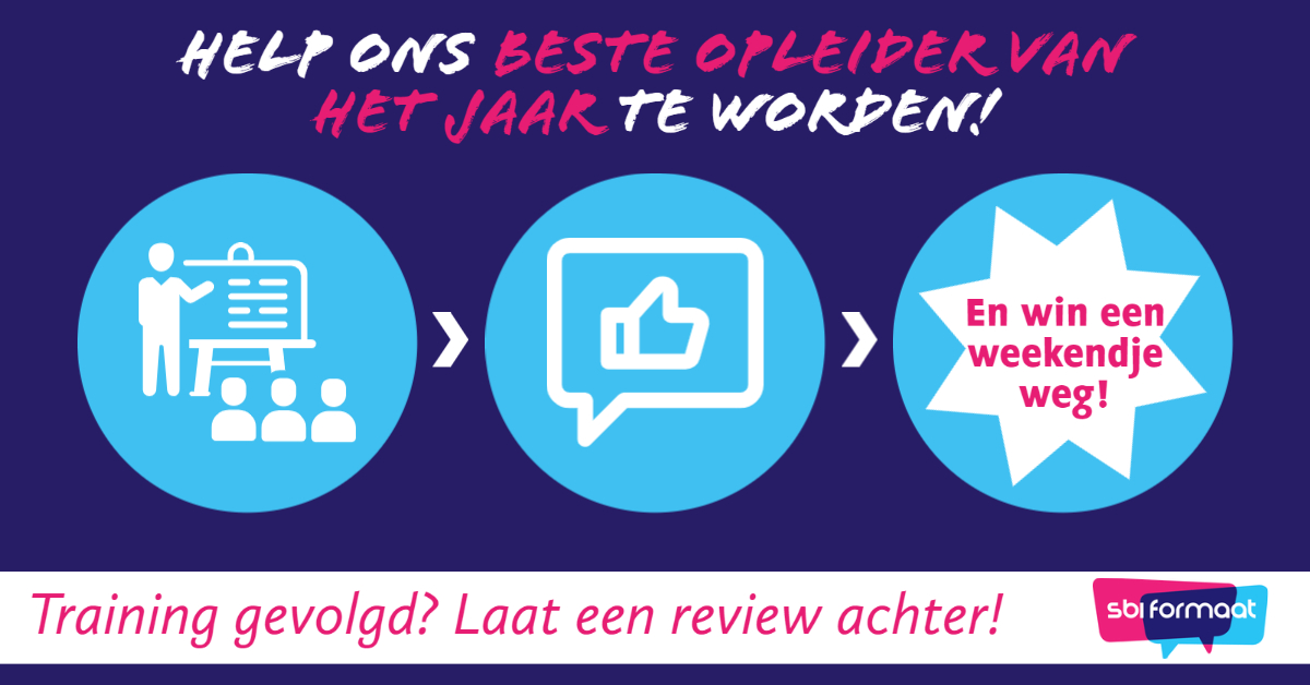 SBI_Formaat's tweet image. Help jij ons mee de Beste Opleider van Nederland te worden? 
Heb jij dit jaar een training bij ons gevolgd? Laat dan een review achter. Onder de deelnemers wordt een geheel verzorgd weekend op ons landgoed weggegeven:
sbiformaat.nl/acties-en-prom…
#besteopleidervannederland #springest