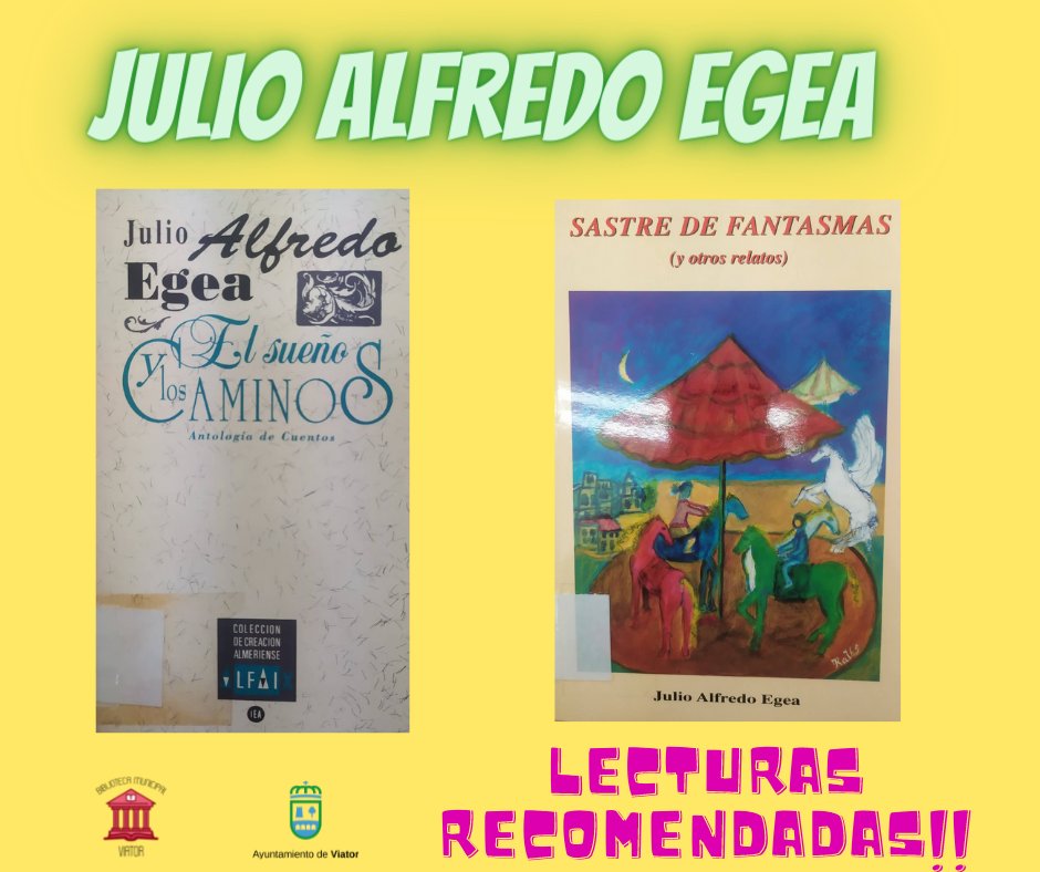 📜📜#TalDíaComoHoy, el 4 de agosto de 1926, nacía en Chirivel el poeta almeriense Julio Alfredo Egea.

👌👌 La Biblioteca de Viator conmemora este día recomendando sus obras “El sueño y los caminos” y “Sastre de fantasmas” .

<a href="/ManuelJAlcalde/">Manuel Jesús</a>
@culturaviator
@viatoraldia