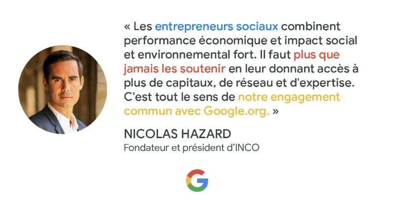 GoogleEnFrance's tweet photo. ⏪ [#FlashBackGoogle] En début d'année, vous avez découvert les lauréats de la bourse #SocialInnovationFund de @Googleorg !

👏 Bravo à @Mouv_ImpactFr @inco_group et @Pulse_GroupeSOS pour leurs actions en faveur d’un #entrepreneuriat plus social et inclusif.