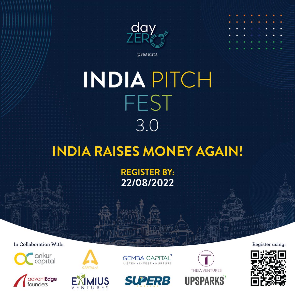 We're thrilled to announce the launch of India Pitch Fest 3.0 under the Day Zero Initiative.
The initiative aims to connect the earliest of startups to their first funders - our Micro VC partners with an aim to #invest!
Register here: bit.ly/IndiaPitchFest3
#ankurcapital