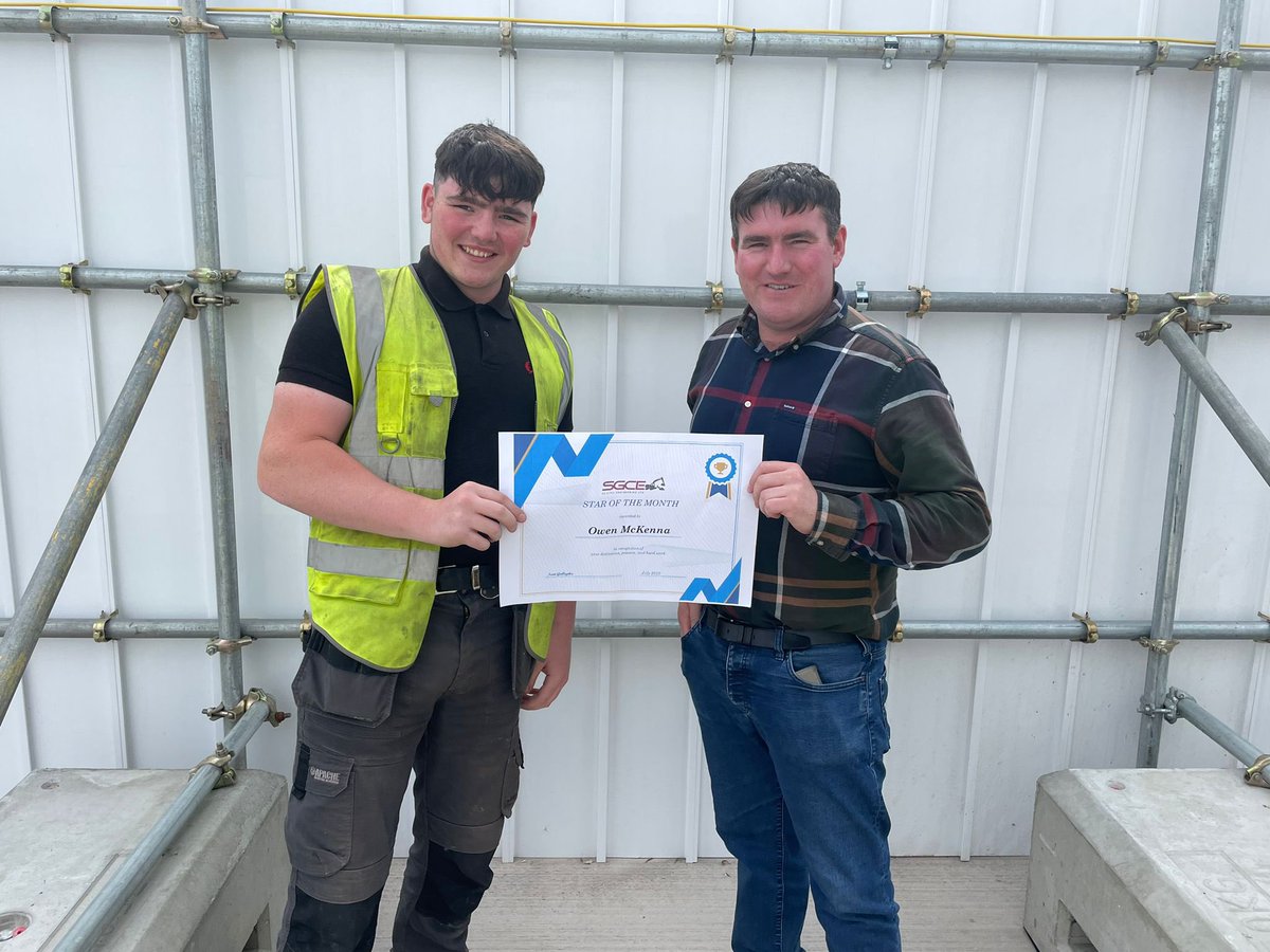 sgceltd's tweet photo. Congratulations to Owen who is our operator of the month for July! Well done! #sgce #loveconstruction #civilengineering https://t.co/UsxSlNpO33