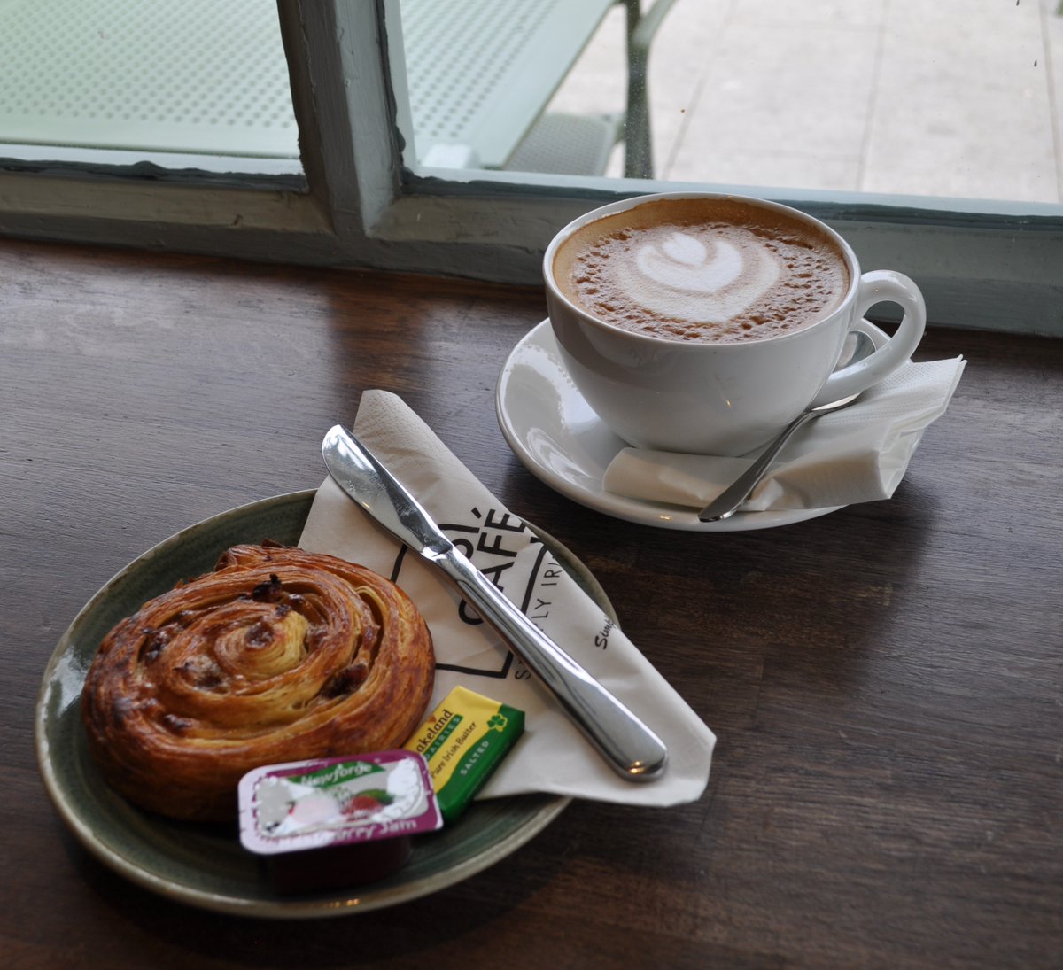 Treating ourselves to a Danish Pastry &amp; Cappuccino this morning 🥰
#dublin #breakfast #ireland