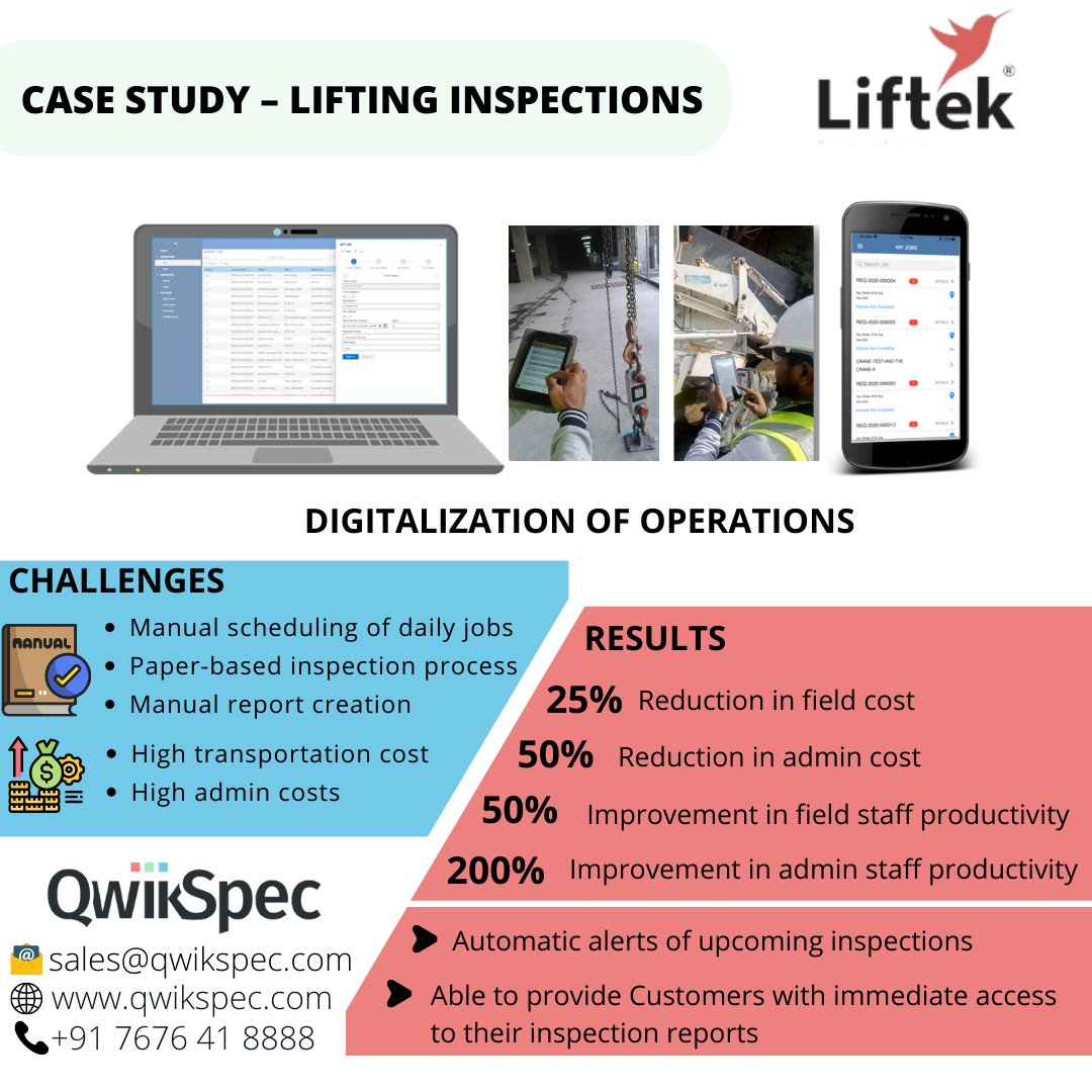 qwikspec25's tweet photo. Case Study - QwikSpec transforms Lifting inspection operations
#digital #digitallization #proptech #constructiontech #construction #constructionsoftware #fieldmanagement #qwikspec #inspections #casestudy #liftingoperations #insight #datainsights #Reports https://t.co/puDwSDzPzQ