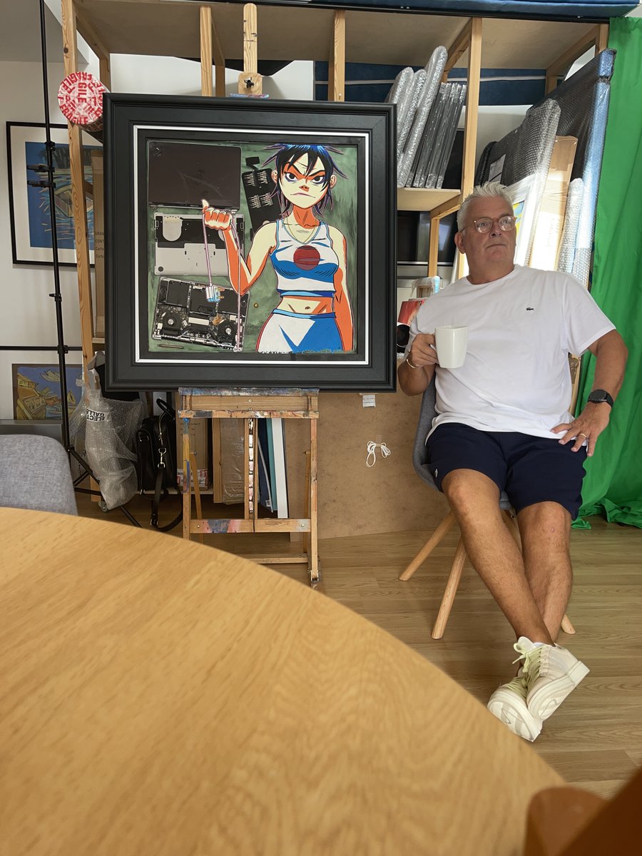 wildyears67's tweet photo. #wildyearsgallery #wildyears #contemporaryart #originalart #artforsale 
#modernart #figurativeart #garytaylor
#noodle #cancelled #gorillaz https://t.co/RzU15DomJS