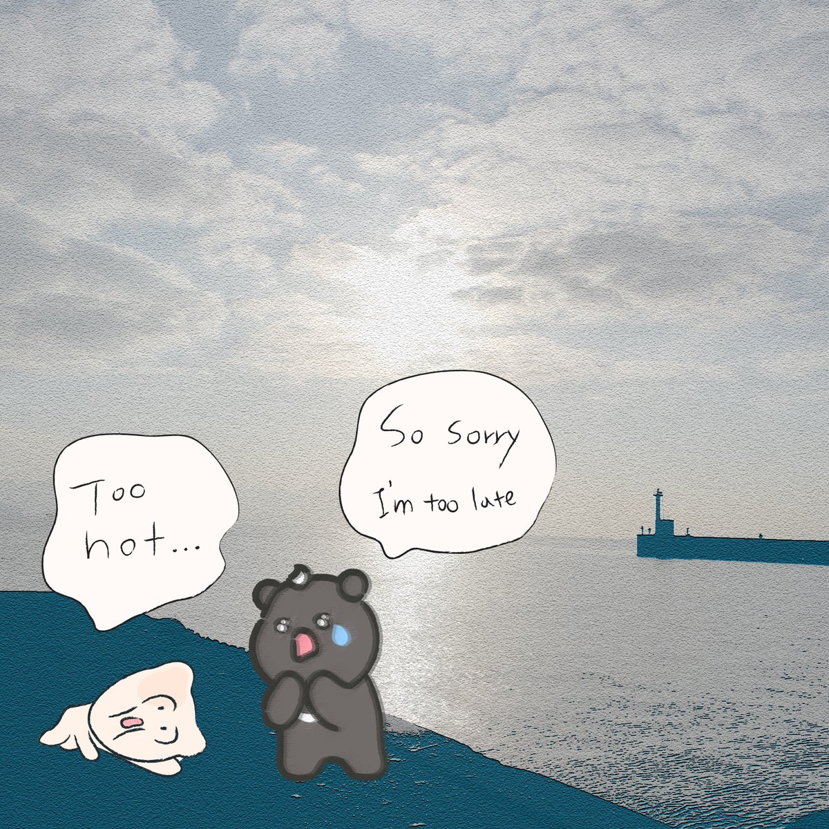 daeunhanhalu's tweet photo. I'm so sorry we're too late.. 

#ClimateCrisis #earth #지구온난화 #기후변화 #nftart #artist #memes #hotsummer #EarthDay #illust #drawing #그림 https://t.co/OIc1RO4S8h