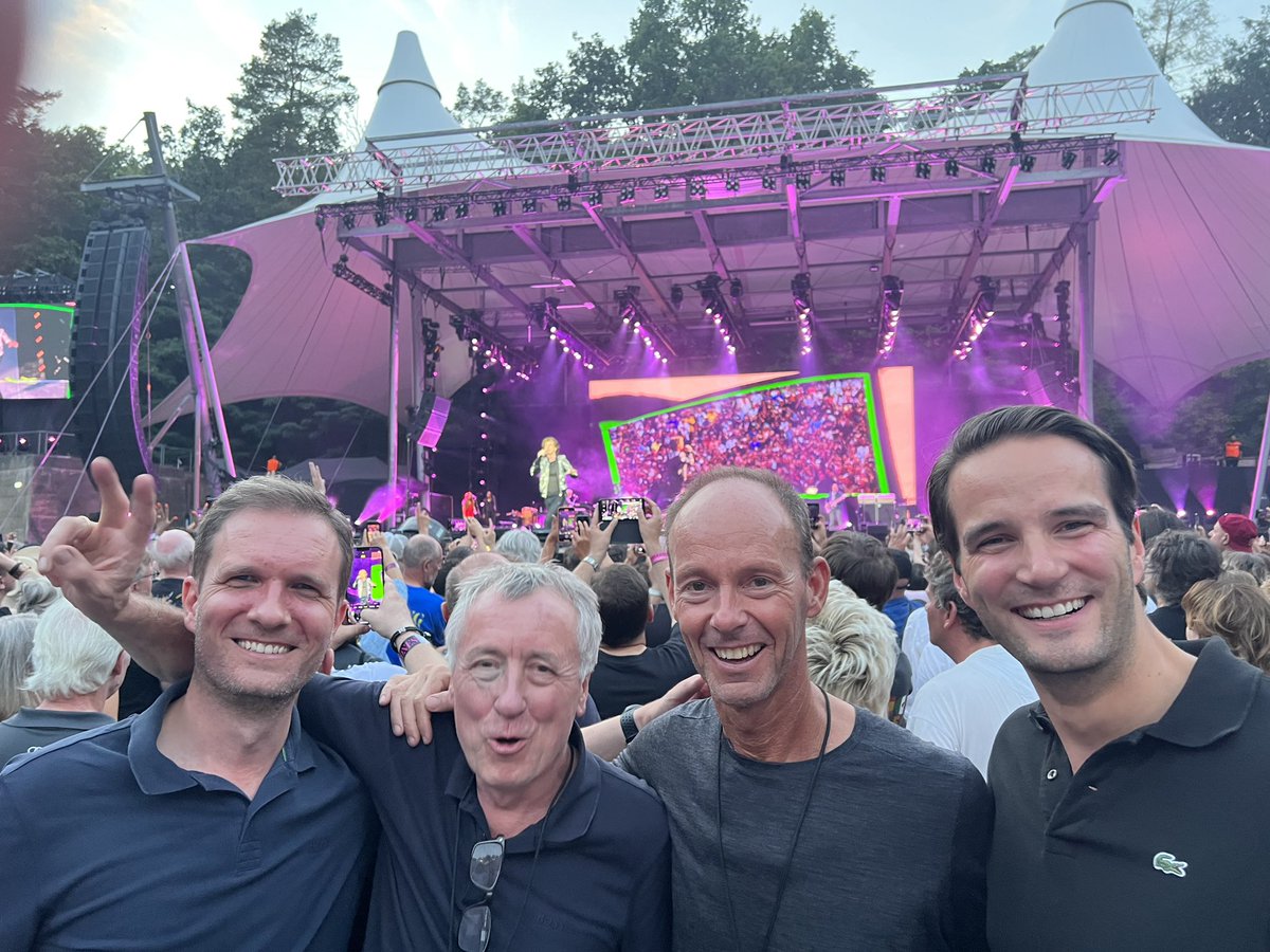 ThomasRabe's tweet photo. With BMG colleagues Sebastian Hentzschel, Hartwig Masuch, and Thomas Coesfeld to see the Rolling Stones concert at Berlin's Waldbühne. Great concert! https://t.co/Pe3VxPBgpg