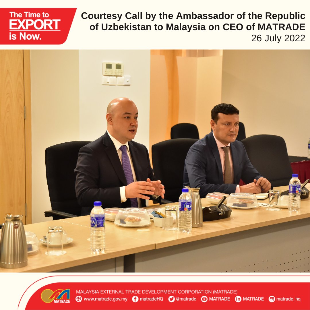 matrade's tweet photo. Among matters discussed include collaborations between both countries, including the upcoming MIHAS 2022 and other relevant trade promotions.
#TimeToExportIsNow
#MATRADE
#EconomicFrontliners
@irmohizam @sharimatsaleh @aby_matrade https://t.co/ggUOYmJRUj
