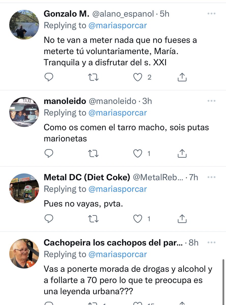 Una chica dice que tiene miedo de ir a un festival porque están pinchando a chicas.
Los pibes con los que tenemos que sentirnos súper seguras: