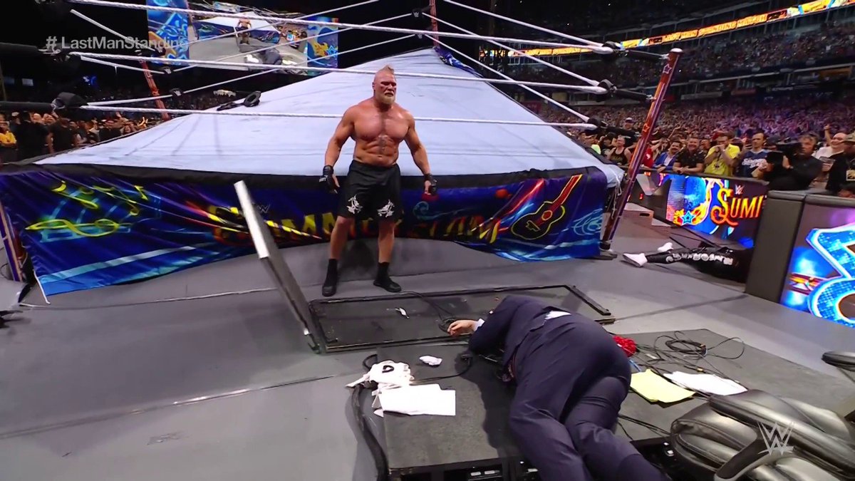 yendezz's tweet photo. @731blazer @LoganPaul Gotta say... kinda hard when this just so happened to be the show where the ring was lifted in the air... https://t.co/gEOjVRBrkR