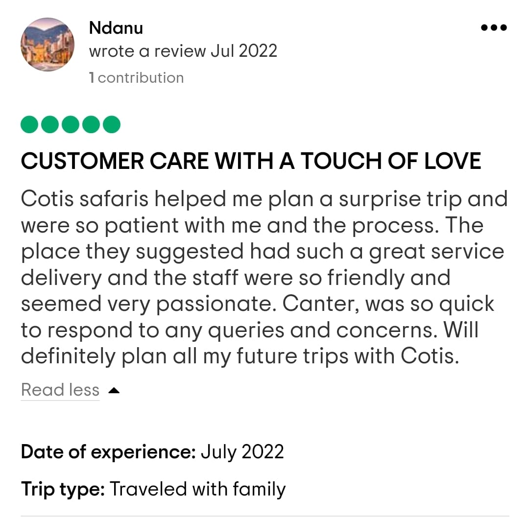 CotisSafaris's tweet photo. To get a wonderful client is one thing but to get a friend in the process is a beautiful thing😇
It was such an honour to facilitate this safari.

#cotissafaris #experienceredefined #cotiscares💛 #customerexperience #review #samburu #masaimara #amboseli #wildlife #elementaita https://t.co/vHY6I9Sn45