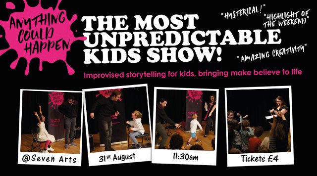 Anything Could Happen <a href="/Seven_Arts/">Seven</a> #leeds and we can't wait to bring children's stories to life once again! It's been too long since we heard tales about zombie chickens and dancing monkeys and I often wonder what Doctor Sausagehead has been up to! Let's find out together 31/08!
