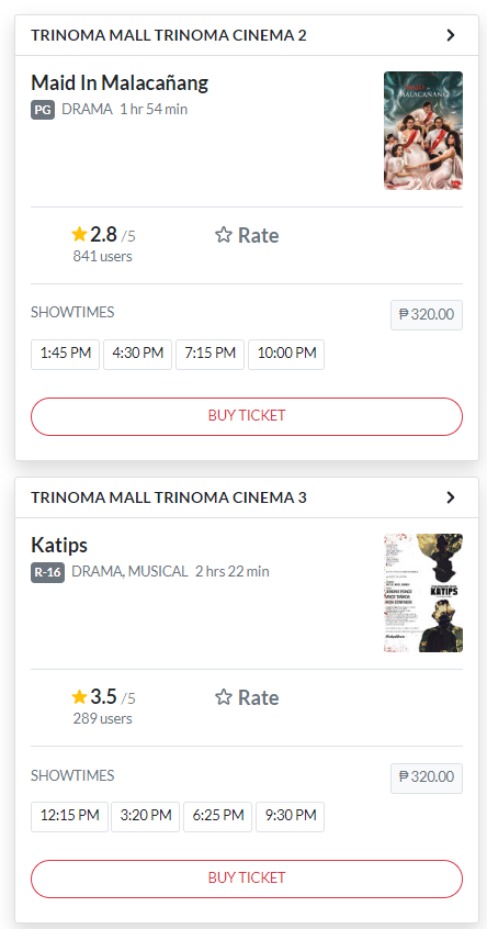 joycemaramot's tweet photo. @SM_Cinema @sanchezbtv At ansabe ng ratings? May word war din sa ClickTheCity! 😄 #KatipsTheMovie #MAIDinMALACANANG https://t.co/d8ksJvDrtS
