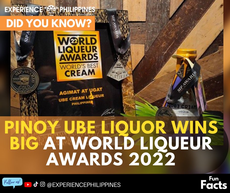 Experience_PH's tweet photo. #FUNFACTS: DID YOU KNOW?

Destileria Barako head distiller Brendan Green shared the secret how their Ube Cream Liqueur bagged the World's Best Cream honor at the recent World Liqueur Awards 2022. https://t.co/wMkWoL3HI5