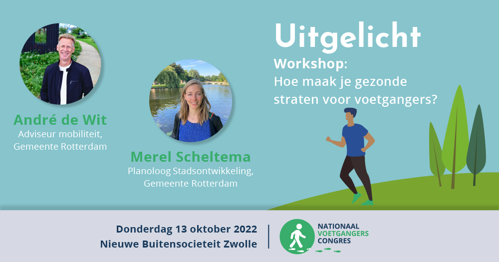 Werken aan een prettige, gezonde en dus ook veilige stad die lopen stimuleert betekent werken aan een goede omgevingskwaliteit! Hiervoor onderzochten André de Wit en Merel Scheltema hoe gezond en veilig het netwerk van de voetganger nu is. Lees meer bit.ly/3IPecXI