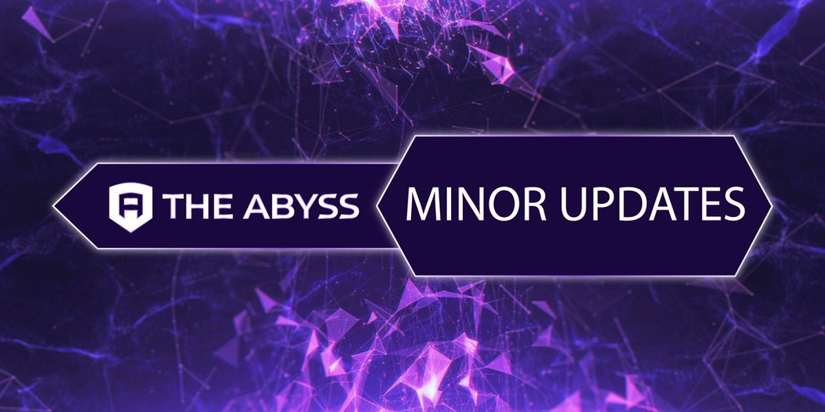 NFT Marketplace Updates🧩 

1. Connect your wallet using Wallet Connect
2. Availability of fixed-time orders added
3. Notifications mechanics added
4. Tokens rarity count added
5. Minor bug fix

How can we make The Abyss Marketplace better for you? Share you opinion below👇