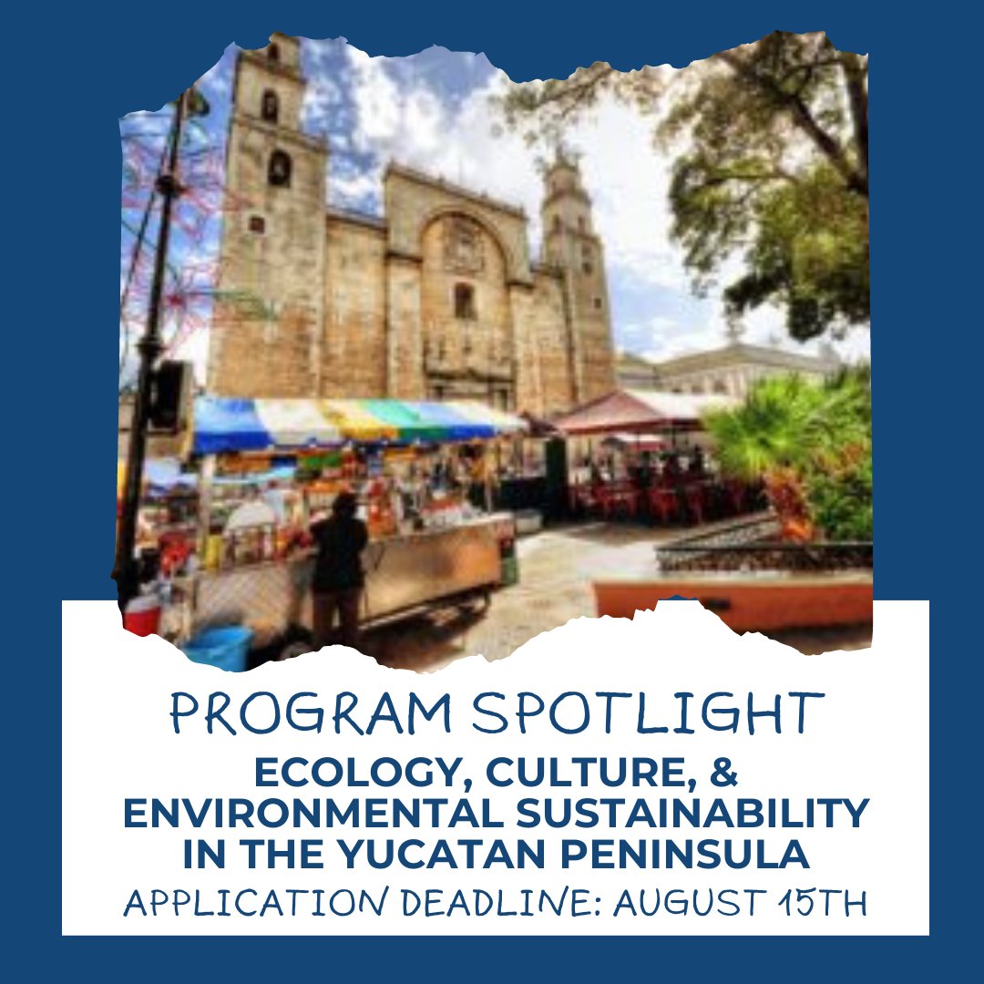 Travel to the Yucatán Peninsula for our next Winter Break Program Spotlight! Early deadline of August 15th!

This course examines the ecology of tropical forests and mangroves, the culture of the current and pre-European Mayan communities, and sustainability of the environment.