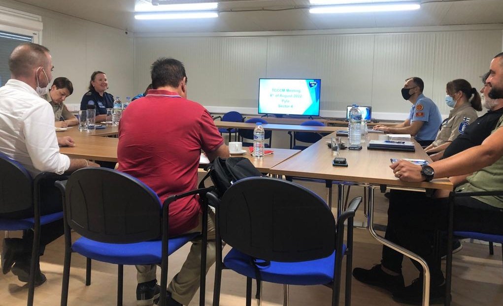 s_koivu's tweet photo. Today Technical Committee on Crimes and Criminal Matters held their monthly meeting in Pyla focusing on the criminal situation and challenges in the #bicommunal village. @UN_CYPRUS @UNPOL #A4P #local_ownership https://t.co/oE63fPyELR