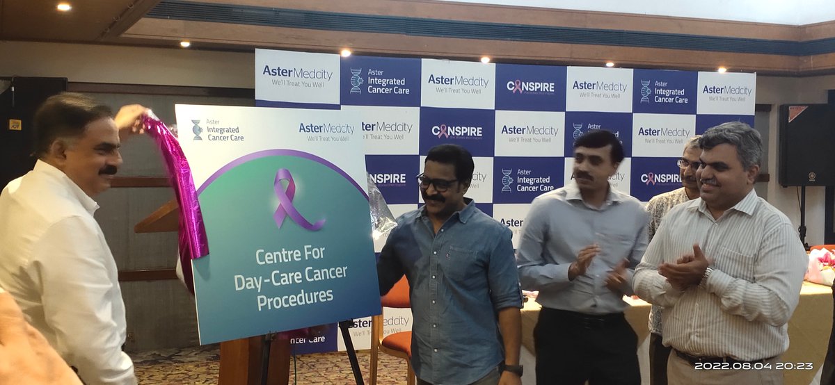 AsterMedcity14's tweet photo. Shri Renji Panickar along with our regional director, Farhan Yasin, and the Integrated Cancer Care team launches the one-of-a-kind initiative CENTRE FOR DAYCARE CANCER PROCEDURES
#Canspire #Cancer #AsterDM #AsterMedcity https://t.co/yLbmMlJvJ3