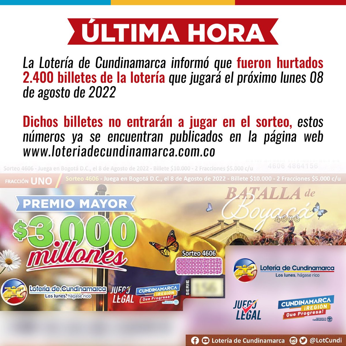 Lotería de Cundinamarca (@LotCundi) / Twitter