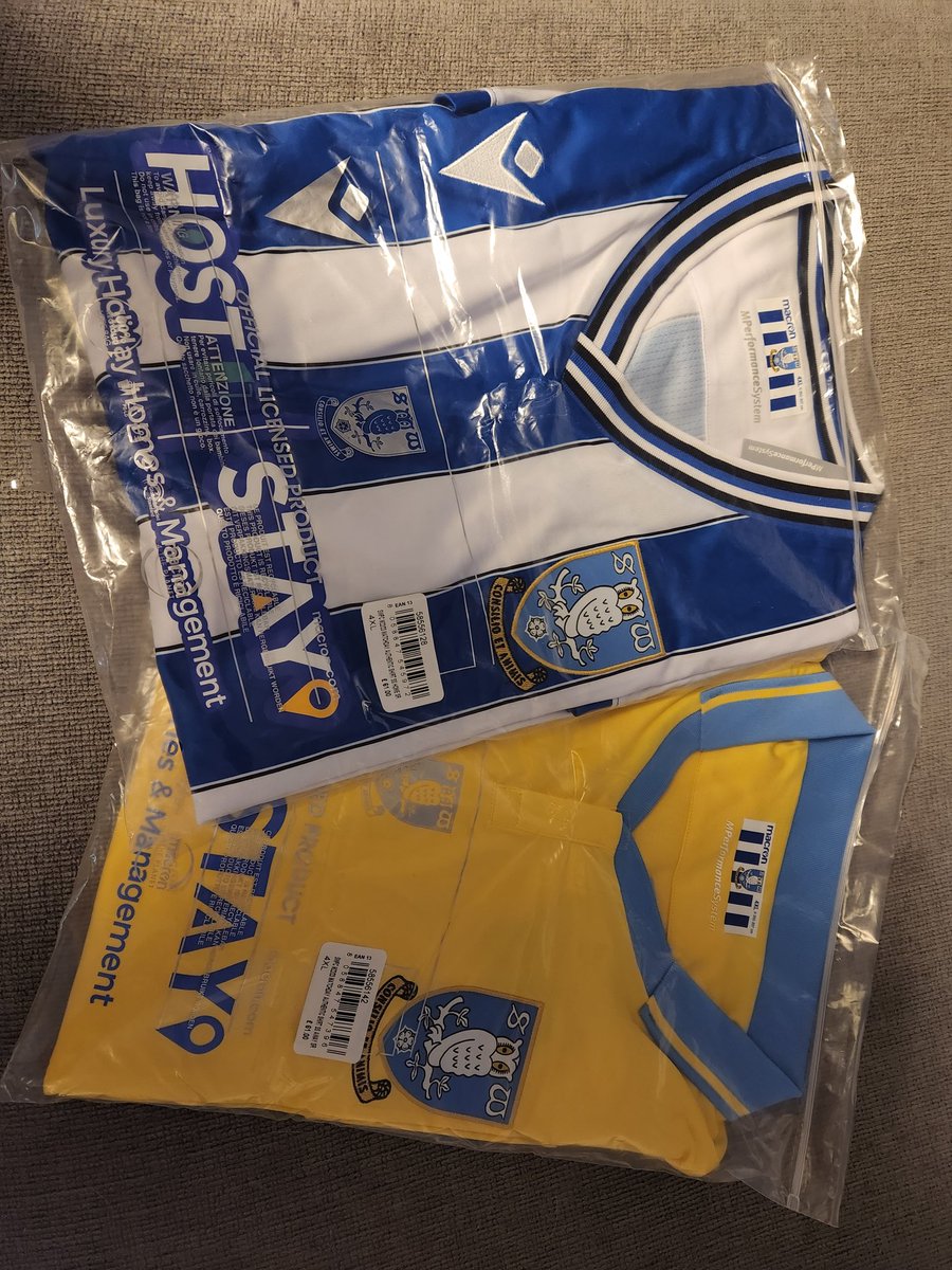 A perfect birthday gift! They survived the journey without a crease. <a href="/swfc/">Sheffield Wednesday</a> <a href="/owlsamericas/">Owls Americas</a>