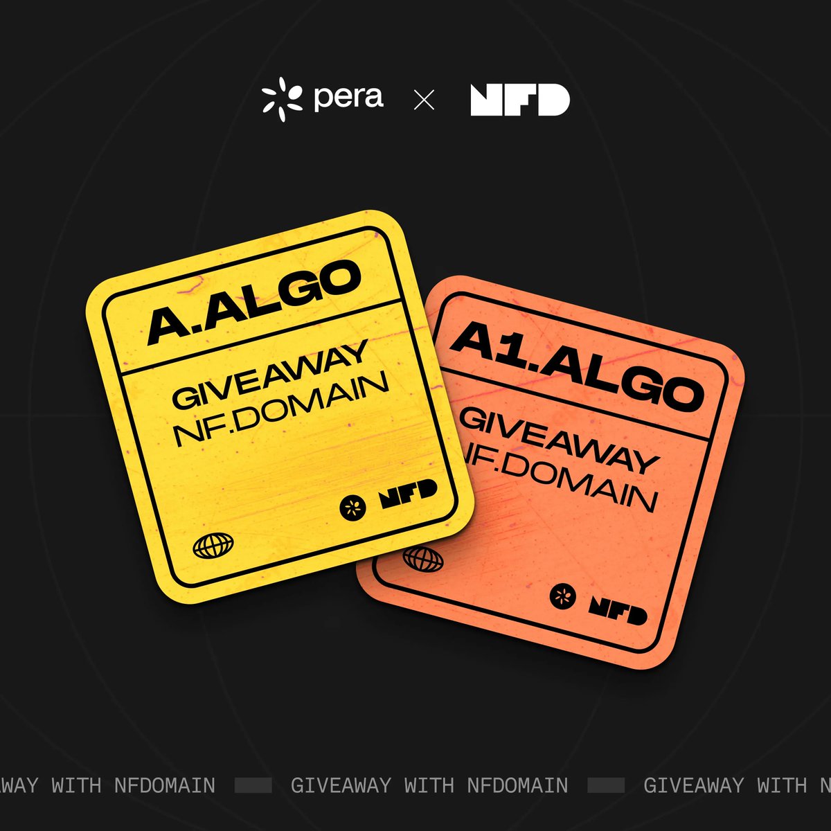 PeraAlgoWallet's tweet image. In celebration of Pera Wallet 5.3.0, we&apos;re hosting an awesome giveaway with @NFDomains! 🚀

a.algo🏆 and a1.algo🏆 to 2 winners 🪂 #Algorand

How to enter:
👉 Follow @NFDomains 🤝 @PeraAlgoWallet
👉 Interact with this tweet

Good luck #Algofam!