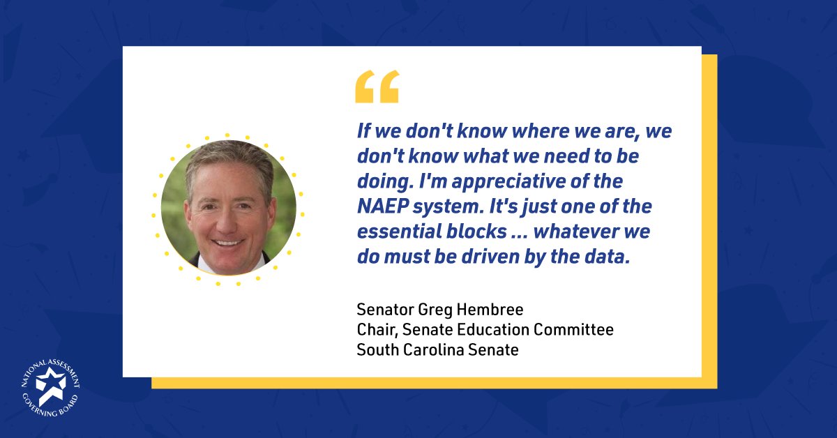 Sen. <a href="/GregHembree/">Greg Hembree</a> talked about the importance of #NAEP and using assessment data to inform education policy.