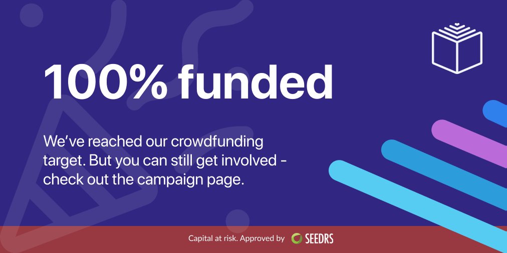 We’ve hit our crowdfunding target. But we’re not closing this book at 100%.

Six days left in our campaign and we’re still accepting investment. If you want to be get involved, check out the campaign page: seedrs.com/squarebook/