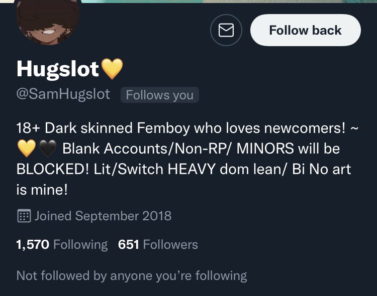 NetheriteForge's tweet image. Follows taboo accs

Knew I had a bad vibe from the acc.