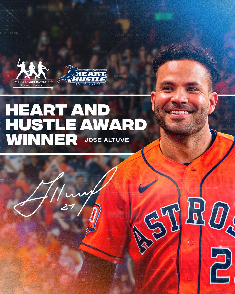 Congratulations to Tuve for being named our 2022 #HeartAndHustle Award Winner! 👏